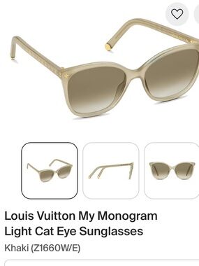 Louis Vuitton My Monogram Light Cat Eye Sunglasses Khaki